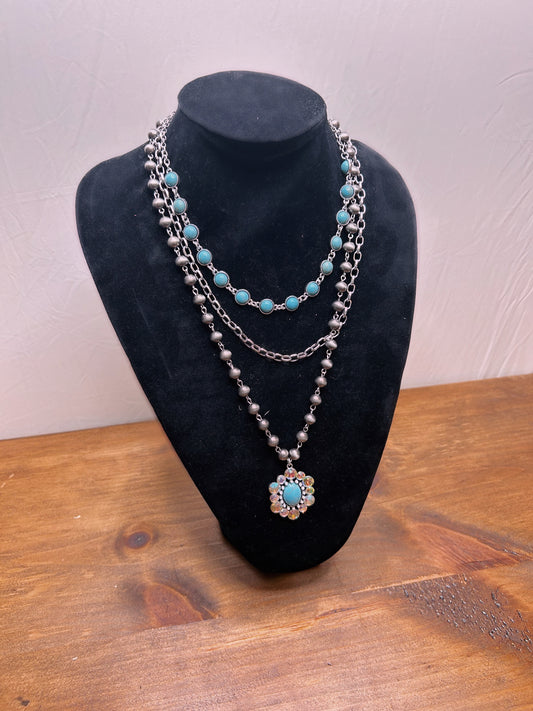 Navajo Layered Bling Necklace