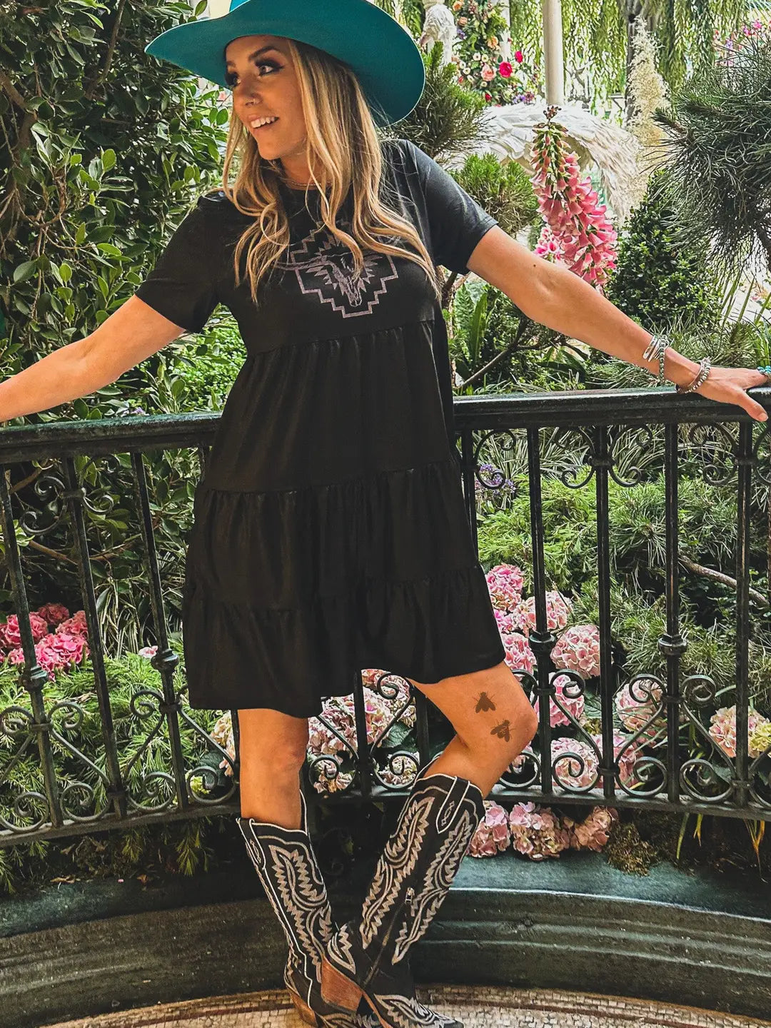 Black "Cisco Bull" Dress