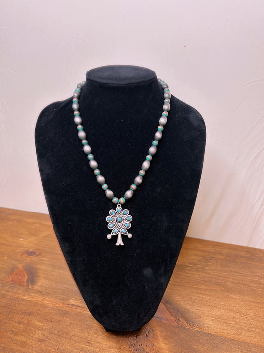 Navajo Squash Blossom Necklace