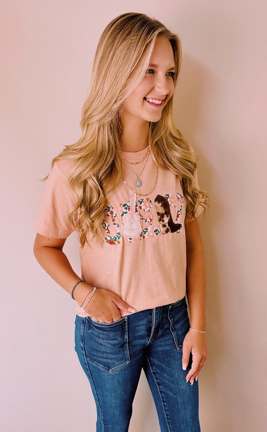 Dolly Parton Patchwork Tee