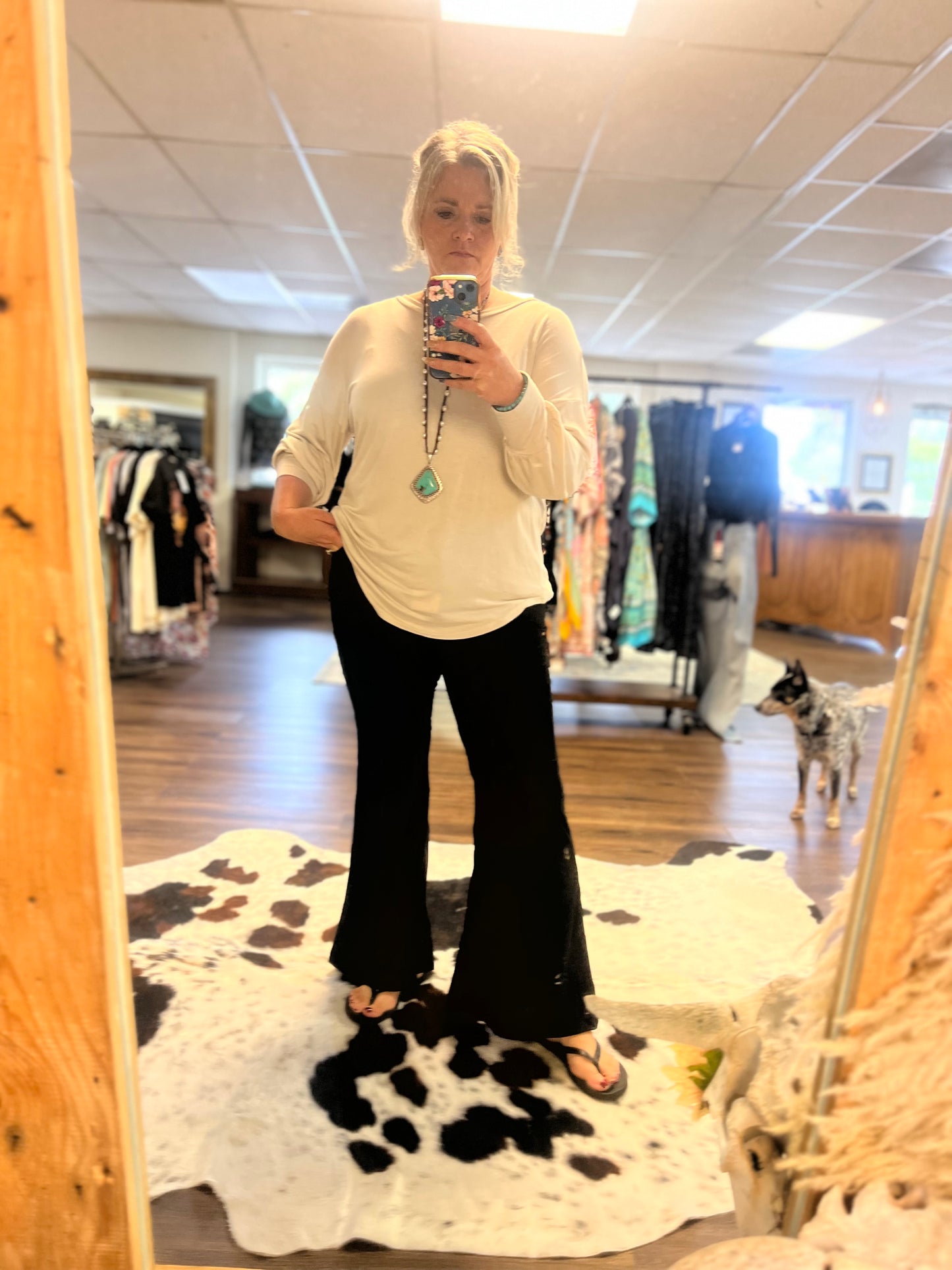 High Rise Flare Black Denim Jeans