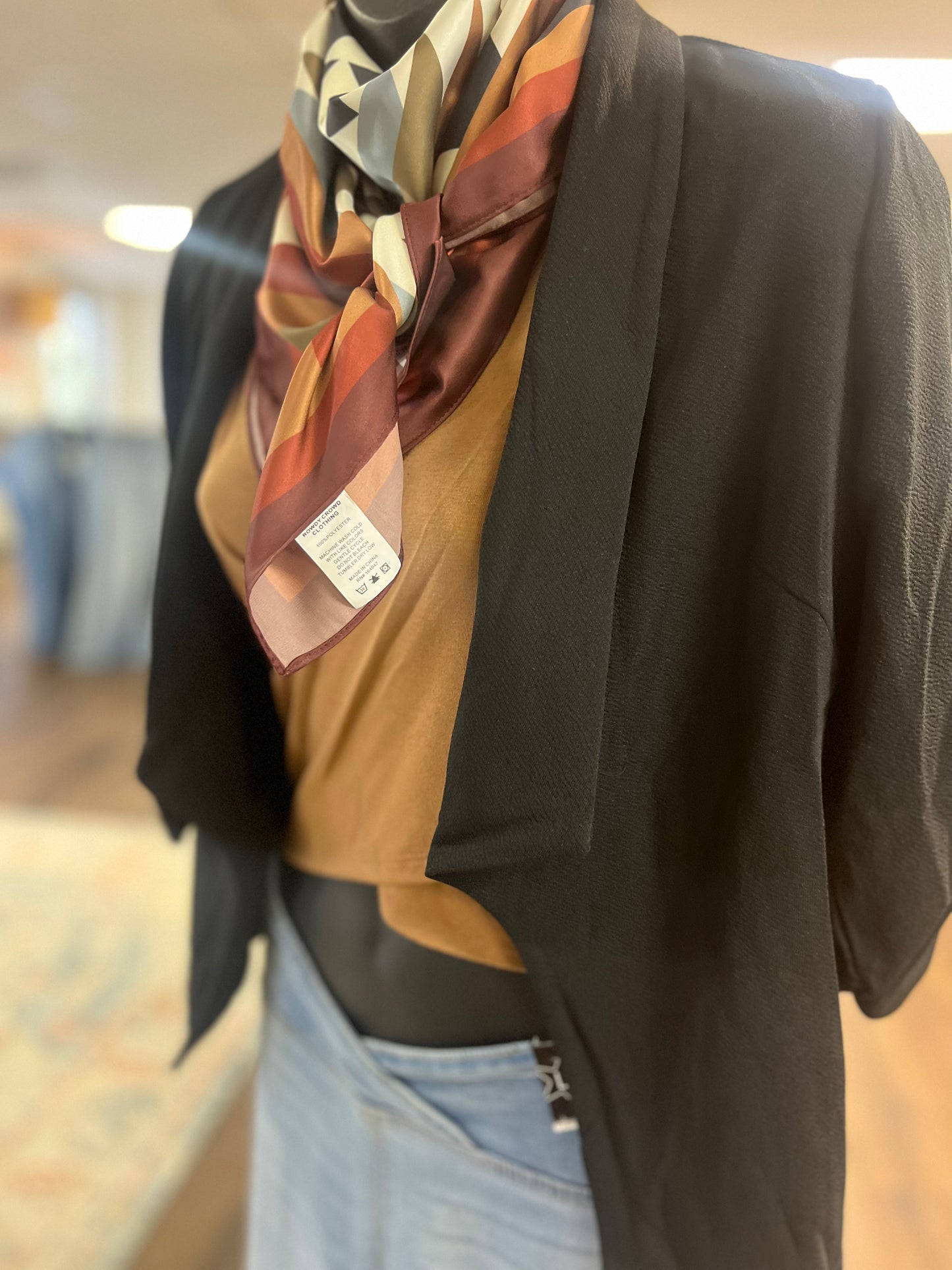 3/4 Sleeve With Shirring Detailed Open Blazer