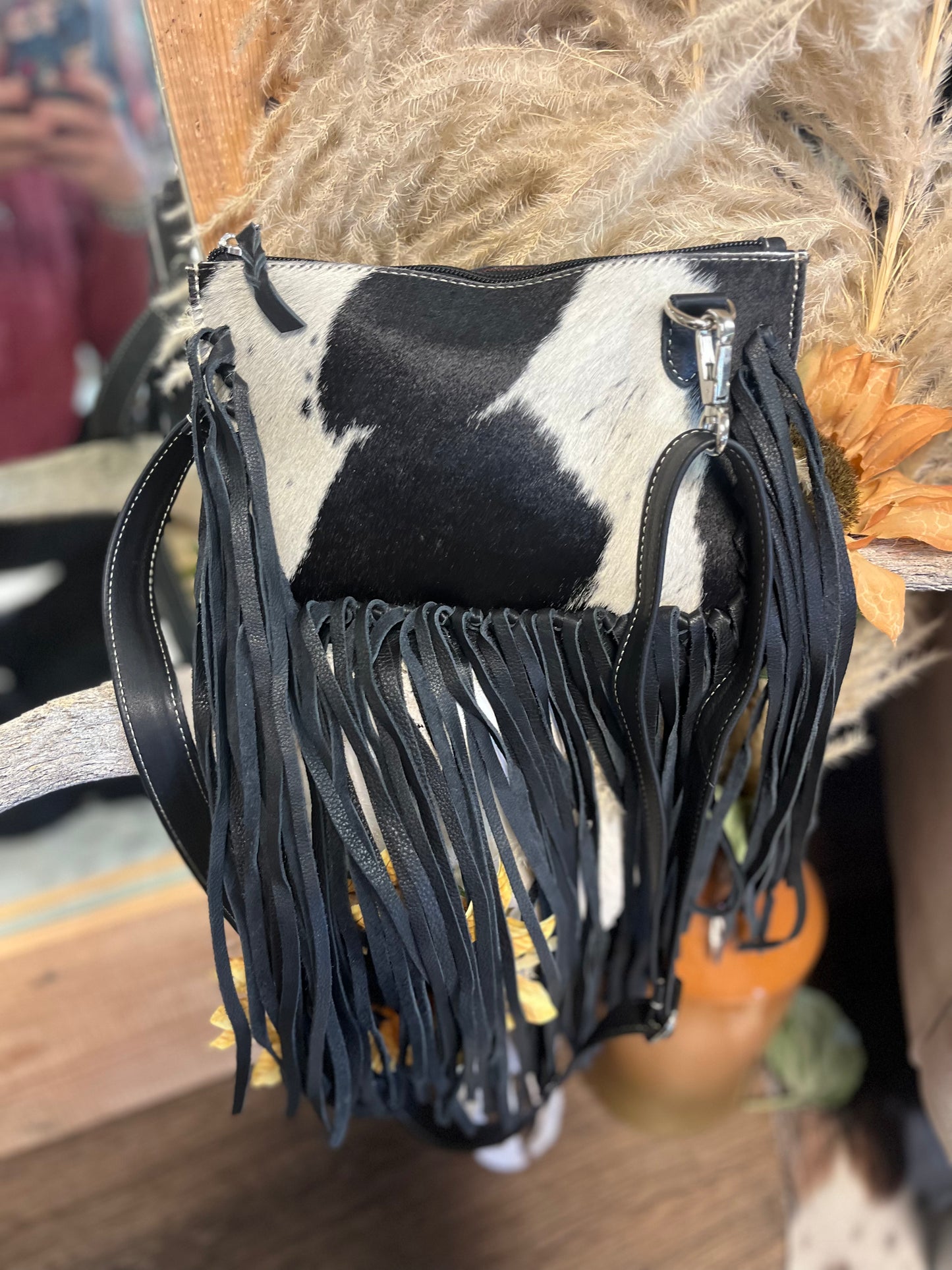 Jesse Crossbody Cowhide Fringe Purse