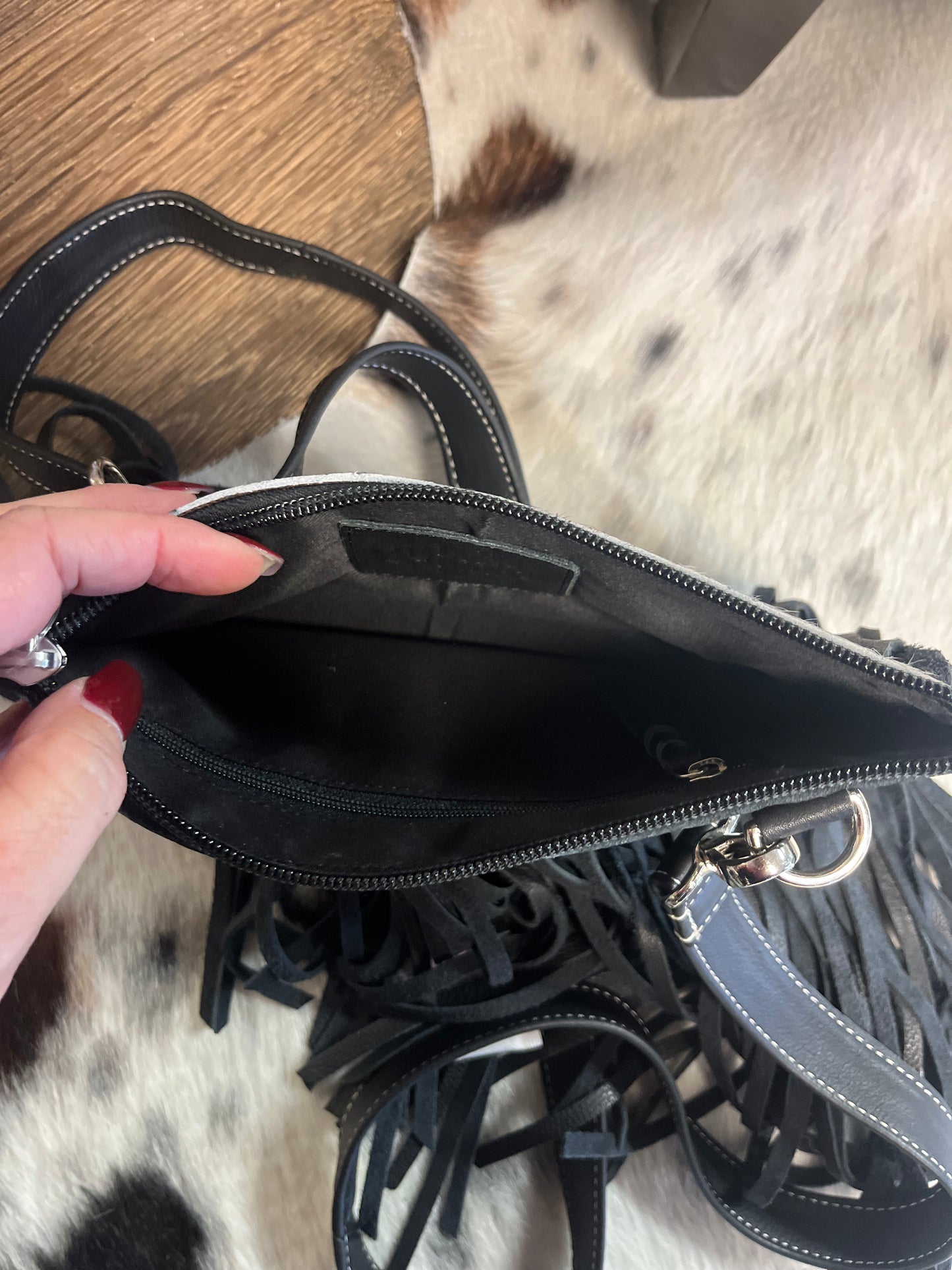 Jesse Crossbody Cowhide Fringe Purse