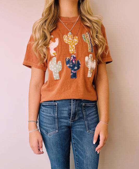 Cactus Patchwork Tee
