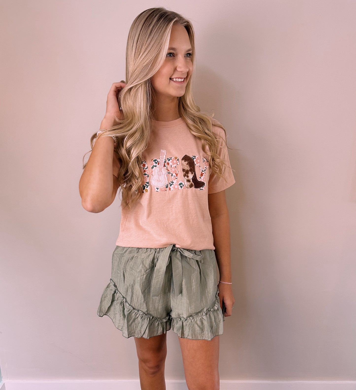 Green Flowy Shorts