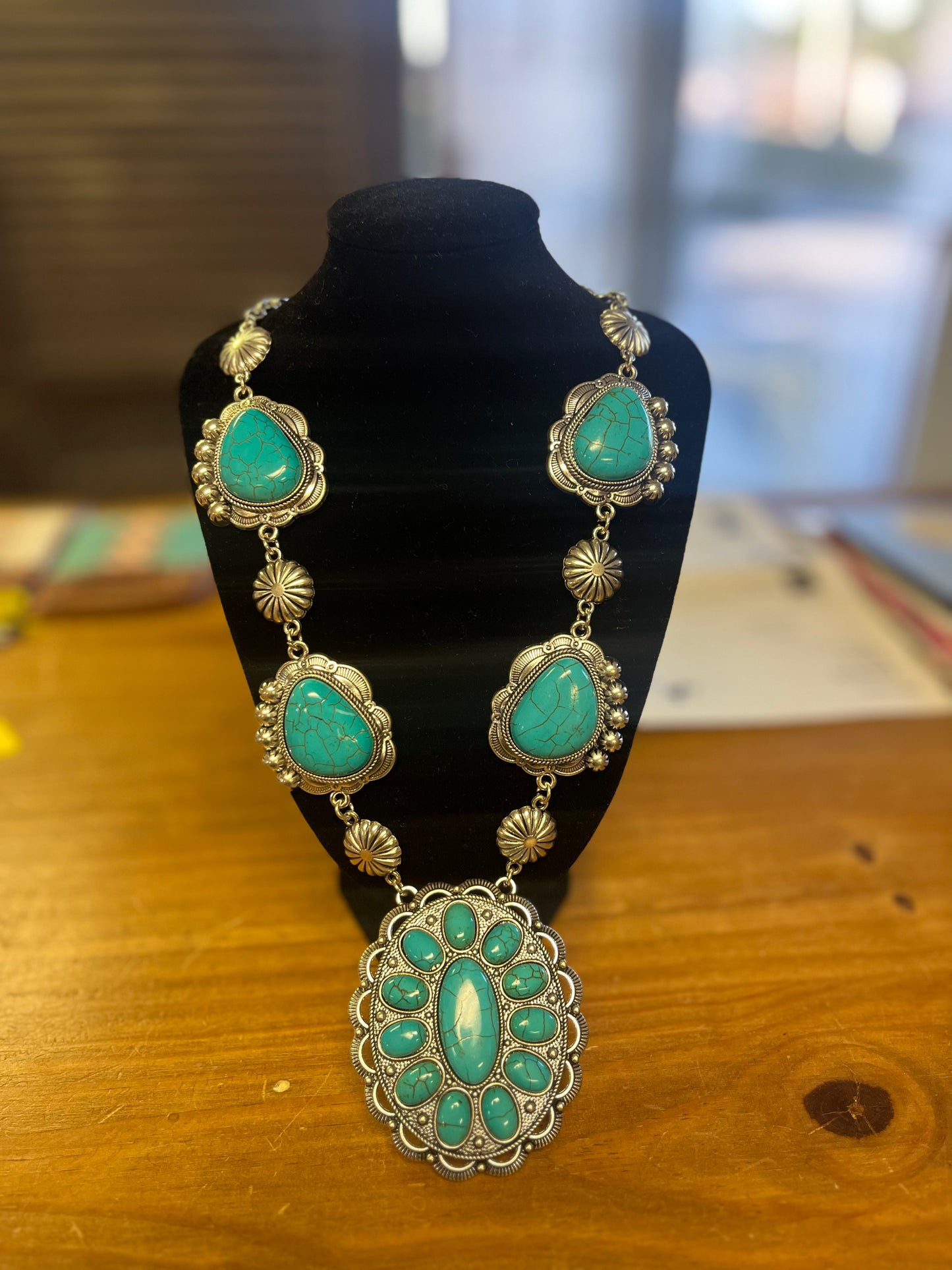Rustic Couture Turquoise Necklace