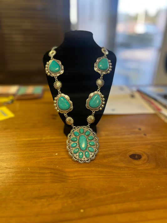 Rustic Couture Turquoise Necklace