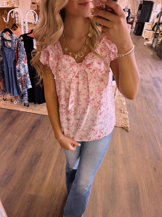 Pink Bow Blouse