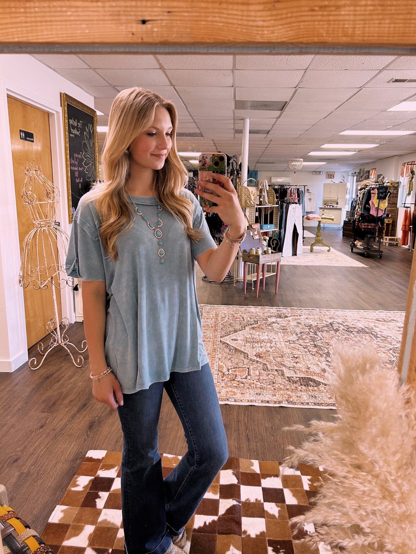 Ribbed Short Sleeve Top