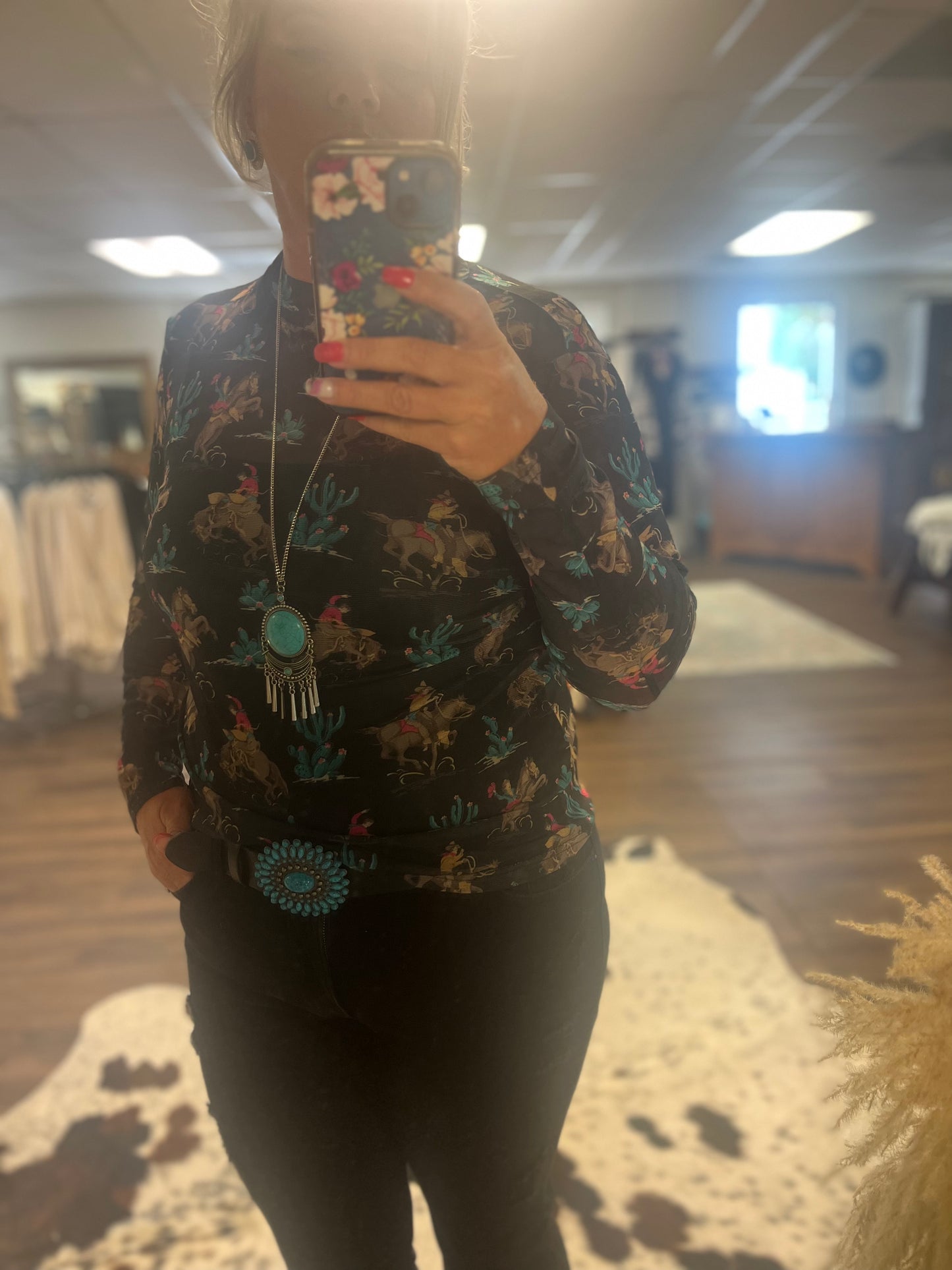 Saddle up Mesh Top