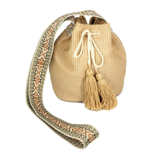 Bucket Bag with Aztec Strap *2 Colors*