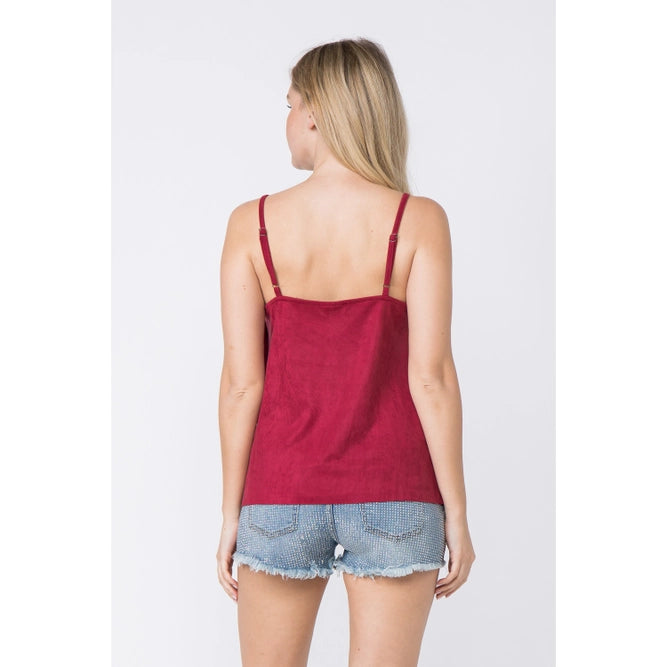 Suede Fringed Camisole