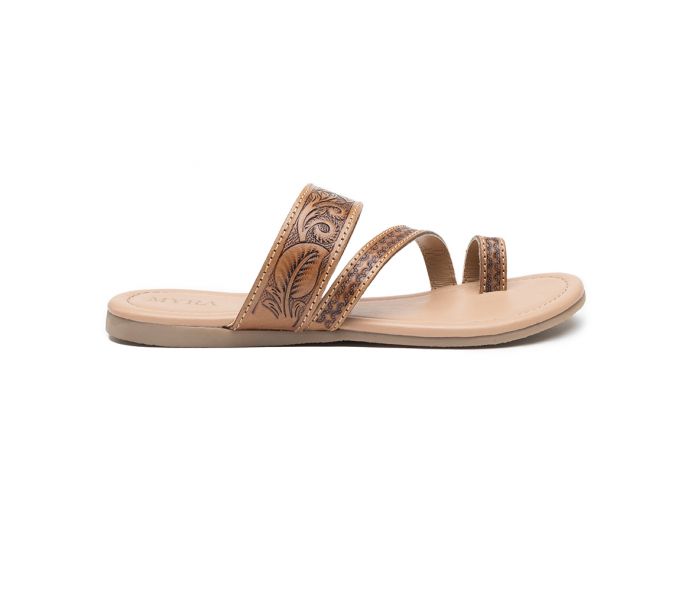 Myra Leather Hand Tooled Sandals