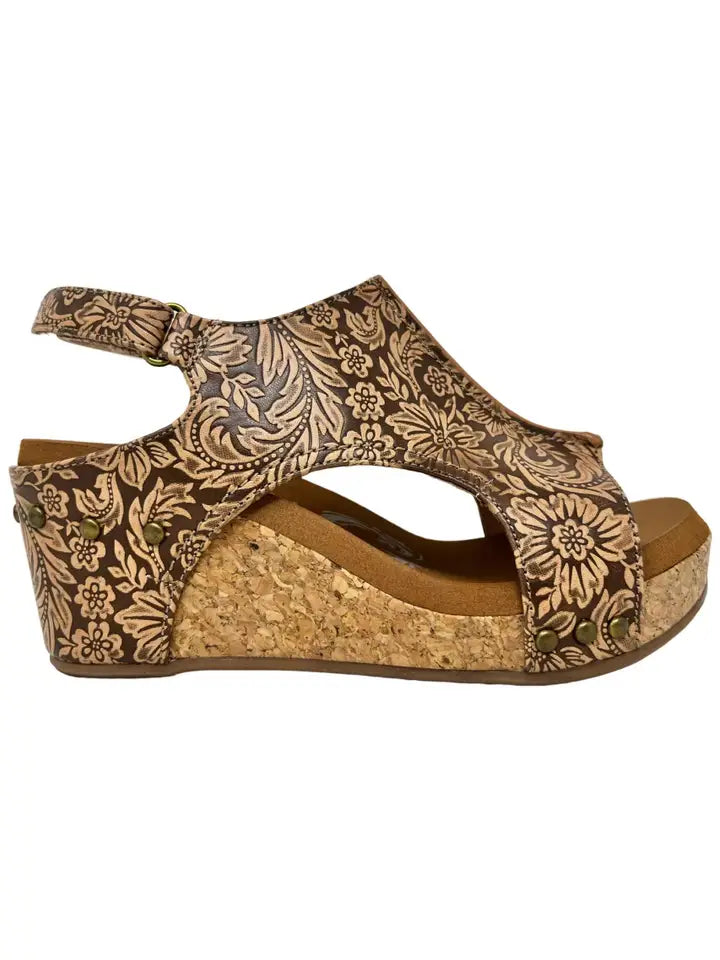 Liberty Tooled Embossed Womens Wedge