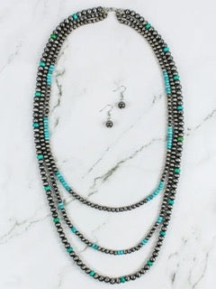 Faux Navajo Pearl Necklace