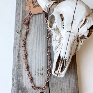 Western Barbed Wire Necklace- 2 COLORS