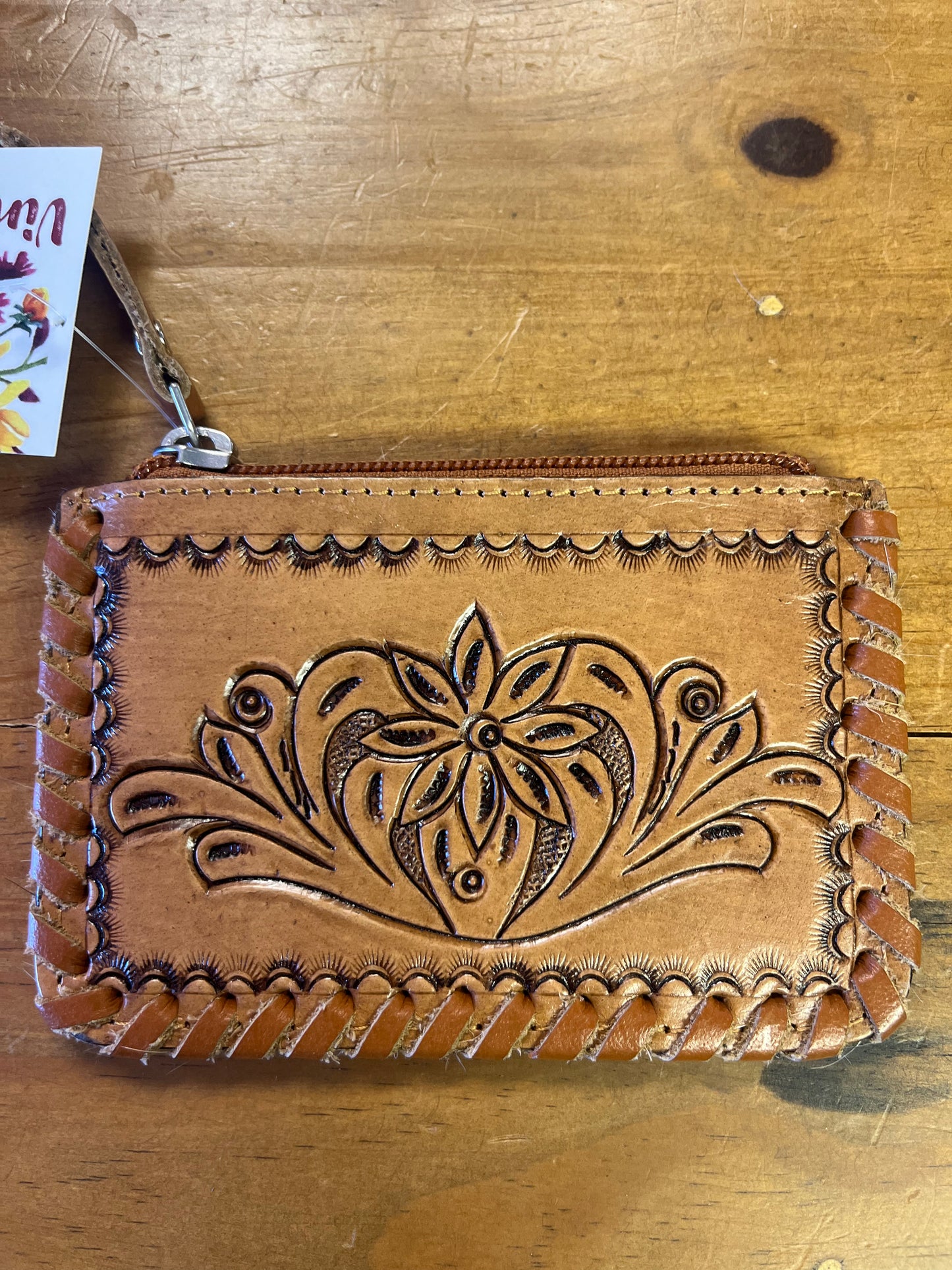 Tooled Cowhide Coin Purses