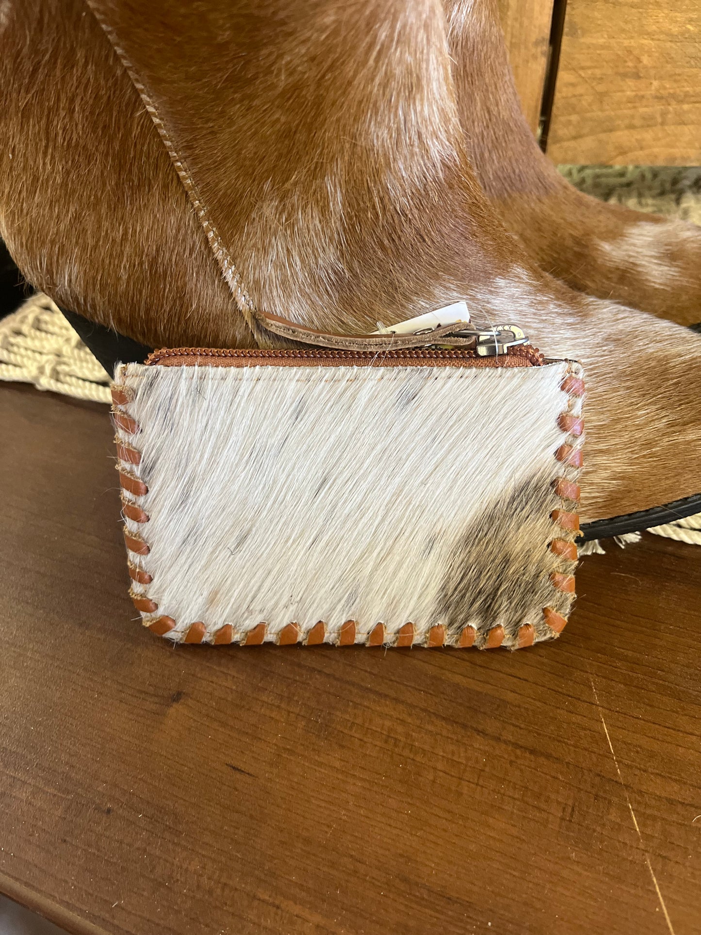 Tooled Cowhide Coin Purses
