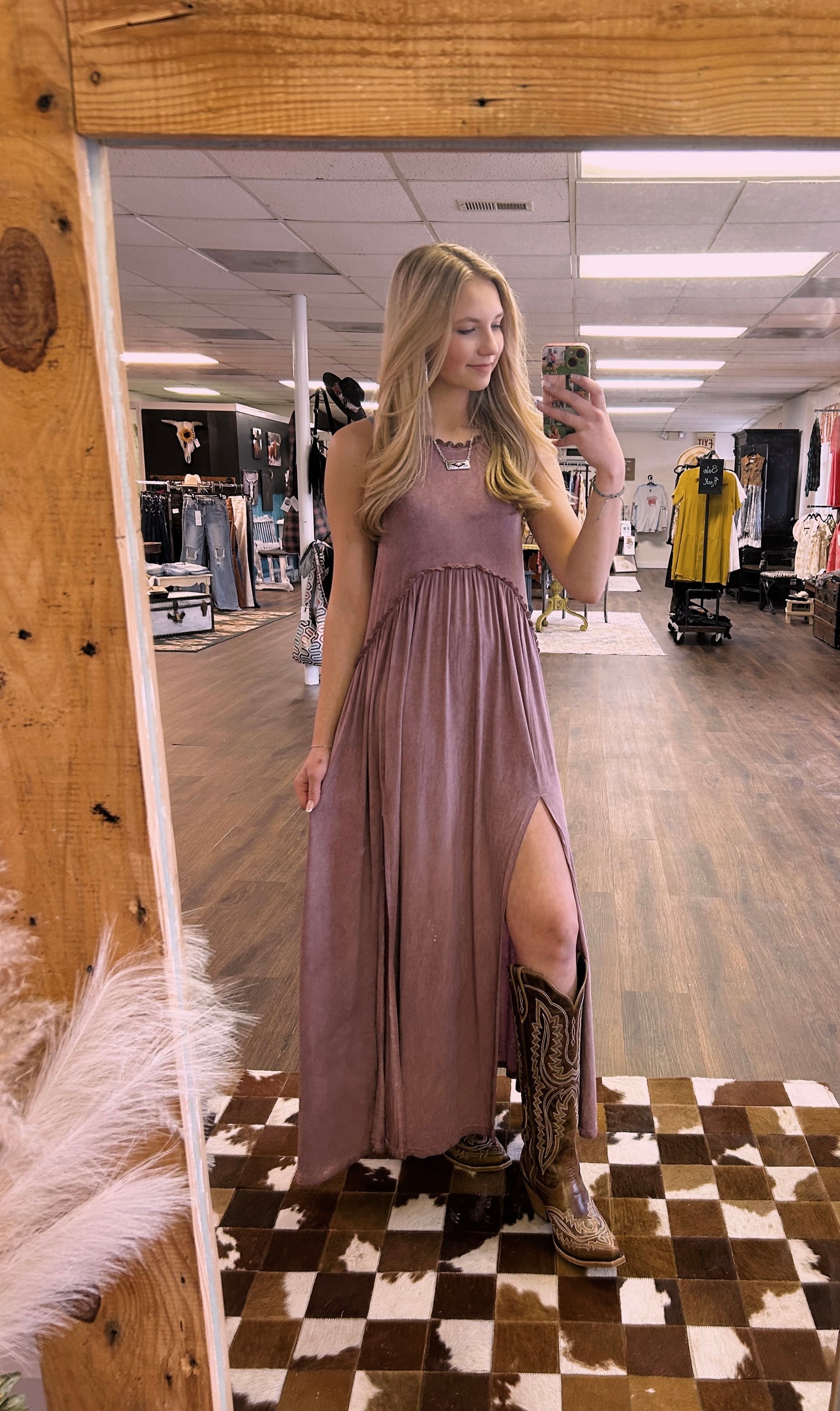 Sleeveless Slit Maxi Dress