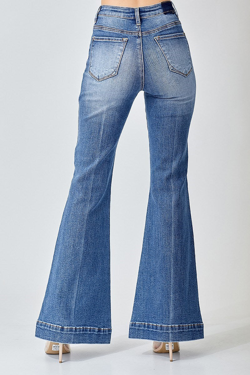 Risen Flare High Rise Denim