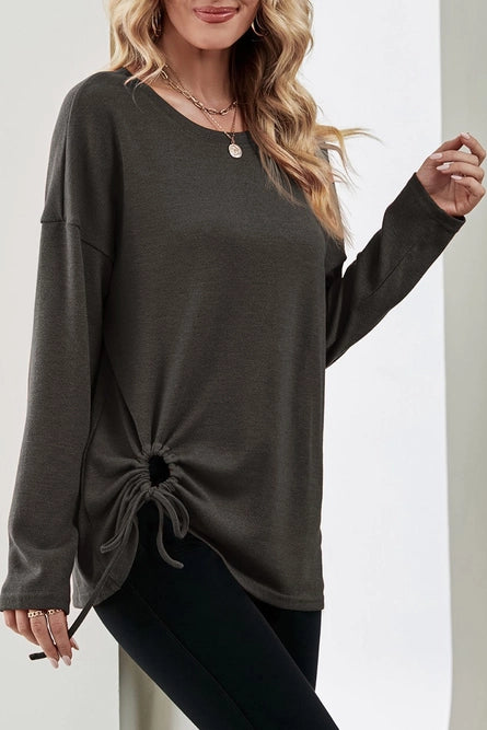 Crew Neck Long Sleeve Pullover Top