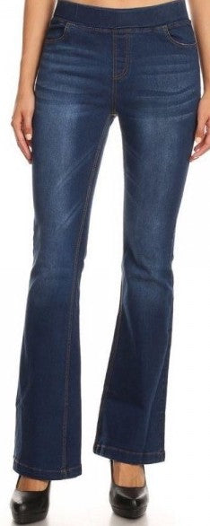 Denim bootcut  jeans with Stretch waistband